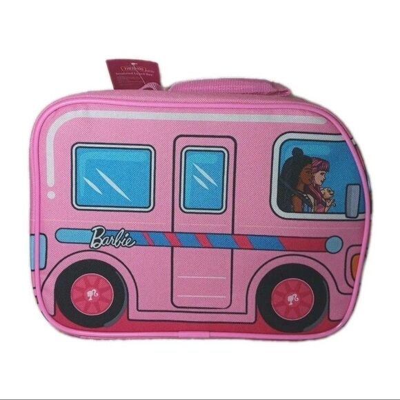 Iconic Barbie Van Shaped Thermos Brand Insulated Lunch Box Pink New - Picture 2 of 7